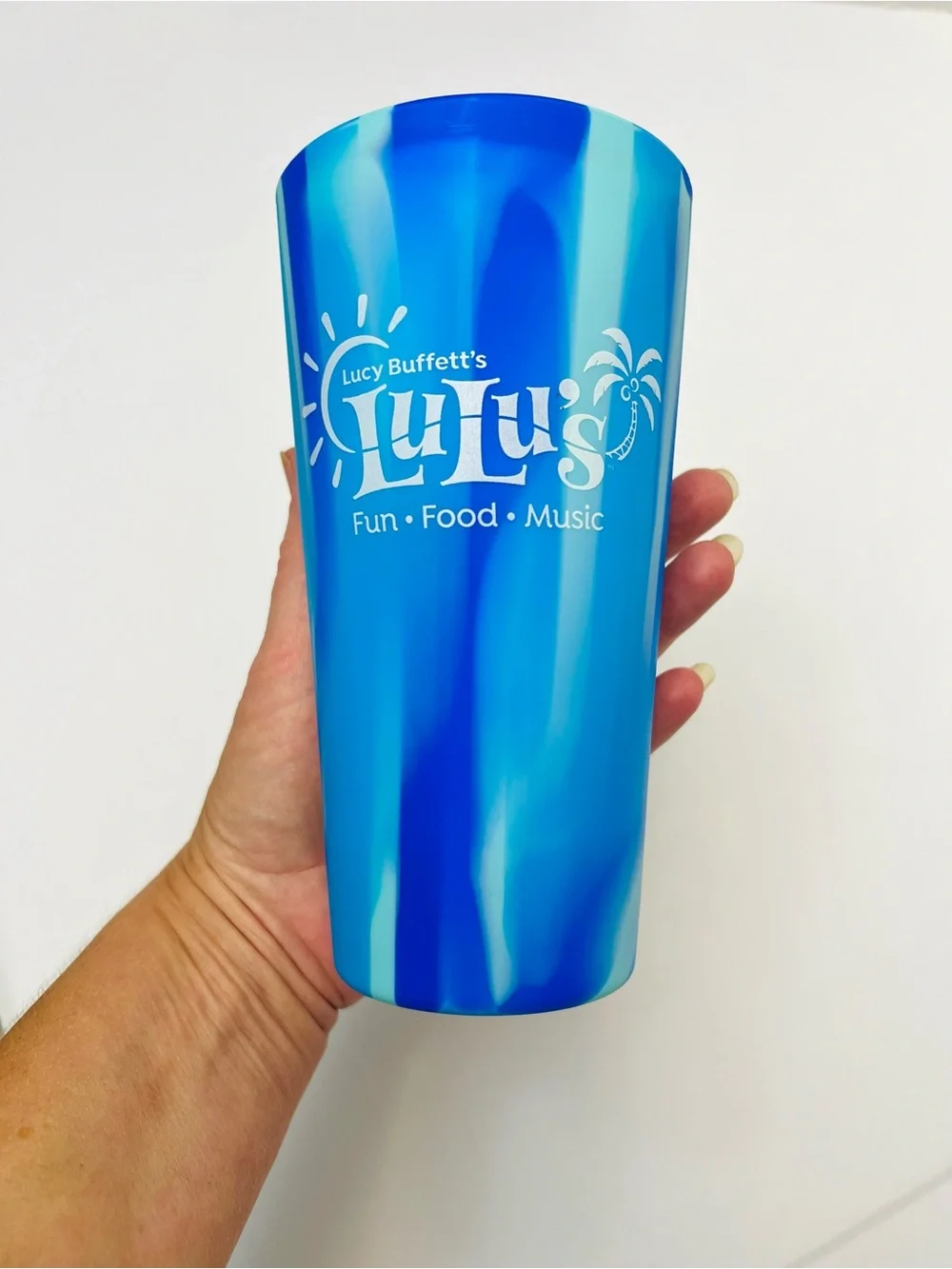 Lulu's Teal and Blue Insulated Tumbler with Logo